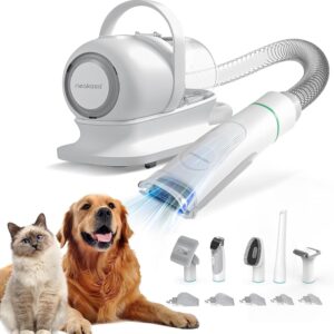 Click to see full view  Ask Rufus  Can it be used on long-haired cats?   Does it work well for thick fur?   Is it cordless?   Ask something else Neakasa P1 Pro Pet Grooming Kit & Vacuum Suction 99% Pet Hair