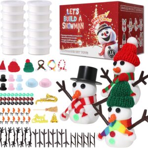 12-Pack Christmas Snowman Crafts Sets for Kids